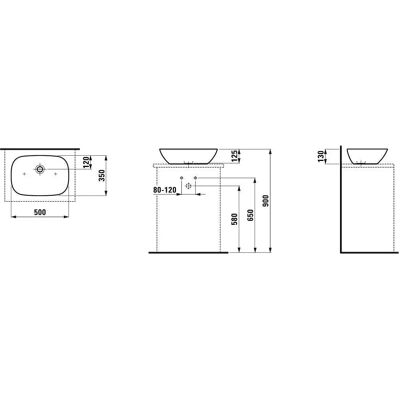 Laufen INO Lavabo - 50x36cm Ceramica Laufen INO Lavabo - 50x36cm Ceramica