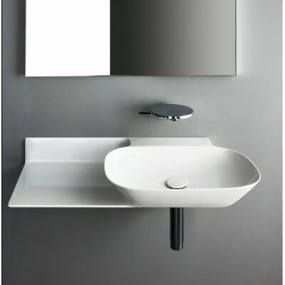 Lavabo INO di Laufen - Scaffale in ceramica, Senza foro, Senza troppo pieno Lavabo INO di Laufen - Scaffale in ceramica, Senza foro, Senza troppo pieno