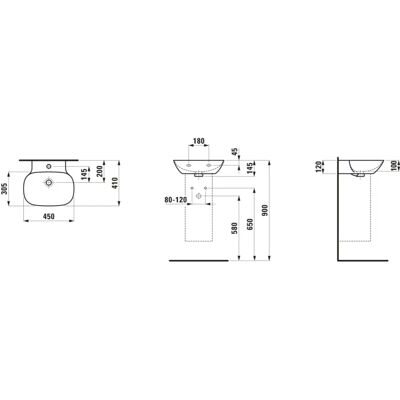 Lavabo da Parete INO di Laufen - 450x410 - Ceramica Zaffiro Lavabo da Parete INO di Laufen - 450x410 - Ceramica Zaffiro