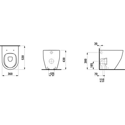 WC da incasso Laufen H822956 - PRO WC da incasso Laufen H822956 - PRO