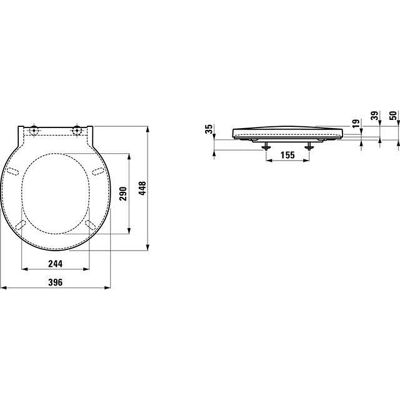 LAUFEN H894281 Abnehmbarer WC-Sitz mit Soft-Close - Toilet Seat LAUFEN H894281 Abnehmbarer WC-Sitz mit Soft-Close - Toilet Seat