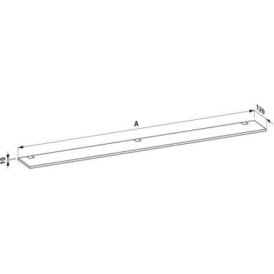 LAUFEN Glasablage 150x12cm - Wandmontage, Serie Frame 25 LAUFEN Glasablage 150x12cm - Wandmontage, Serie Frame 25