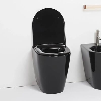 Laufen Toiletbræt - Soft-close, Aftageligt, Glansfuld sort Laufen Toiletbræt - Soft-close, Aftageligt, Glansfuld sort