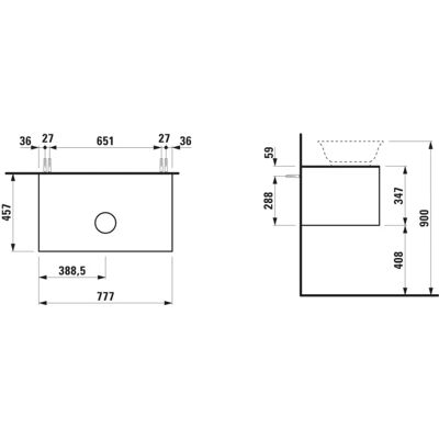 LAUFEN The New Classic Mobile lavabo 316X776X677 - Mobile lavabo LAUFEN The New Classic Mobile lavabo 316X776X677 - Mobile lavabo