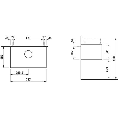 LAUFEN Sonar Modulo Cassetto - Adatto per ciotole lavabo - Montaggio a parete LAUFEN Sonar Modulo Cassetto - Adatto per ciotole lavabo - Montaggio a parete