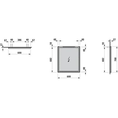 Espejo Frame 25 - Marco de aluminio - 700x25x600 - Espejo Espejo Frame 25 - Marco de aluminio - 700x25x600 - Espejo
