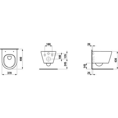 Laufen WC suspendu compact sans bord - Toilette - Publicité Laufen WC suspendu compact sans bord - Toilette - Publicité