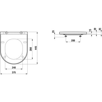 Set de scaun WC LAUFEN Kartell - Rotund, Închidere silențioasă, Detașabil Set de scaun WC LAUFEN Kartell - Rotund, Închidere silențioasă, Detașabil