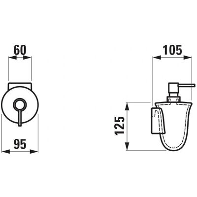 LAUFEN Clásico Dispensador de Jabón de Cerámica de Pared - Dispensador LAUFEN Clásico Dispensador de Jabón de Cerámica de Pared - Dispensador