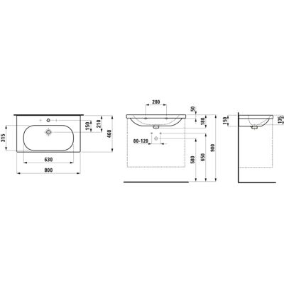 Lavoar Laufen Lua Alb Rectangular din Ceramică - H810087 Lavoar Laufen Lua Alb Rectangular din Ceramică - H810087
