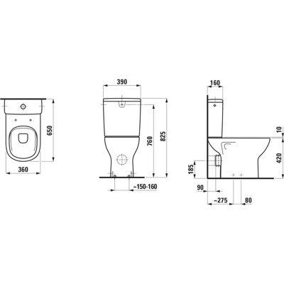 Laufen Lua Rimloos Toilet en Bidet - Oppervlakte-montage, Wit Laufen Lua Rimloos Toilet en Bidet - Oppervlakte-montage, Wit