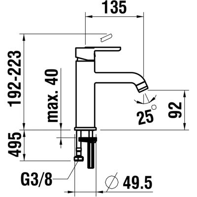 Laufen Lua Eco+ Miscelatore lavabo monocomando - Waschtischmischer Laufen Lua Eco+ Miscelatore lavabo monocomando - Waschtischmischer
