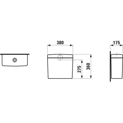 Laufen PRO Spülkasten - Zwei-Mengen-Spülung 6L - Manhattan Laufen PRO Spülkasten - Zwei-Mengen-Spülung 6L - Manhattan