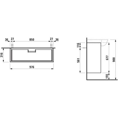 LAUFEN El nuevo clásico Mueble bajo lavabo - Push & Pull LAUFEN El nuevo clásico Mueble bajo lavabo - Push & Pull