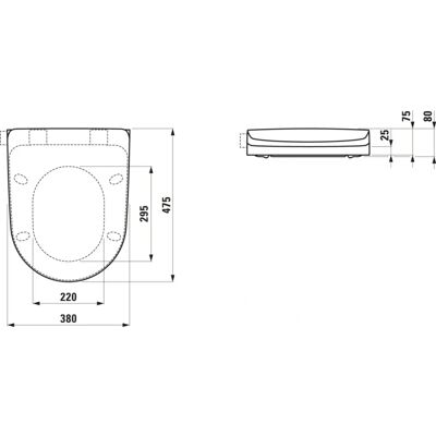 Laufen H891691 Schwarzer Glänzender WC-Sitz - WC-Sitz Laufen H891691 Schwarzer Glänzender WC-Sitz - WC-Sitz