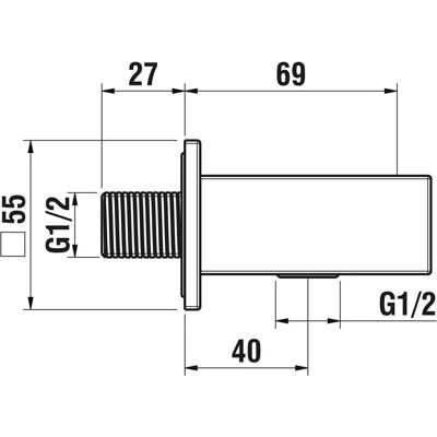 LAUFEN Quadriga Conector de Ducha - Anti-retorno LAUFEN Quadriga Conector de Ducha - Anti-retorno