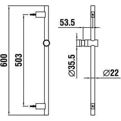 Laufen TwinGliss Bară de Duș - Bară de Duș Laufen TwinGliss Bară de Duș - Bară de Duș