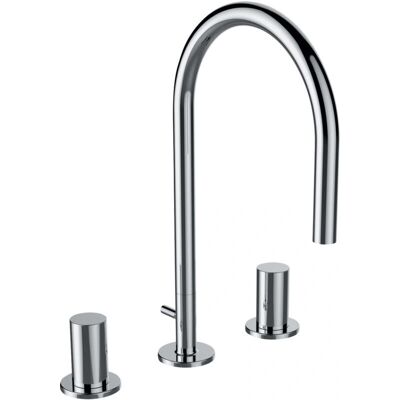 Laufen Kartell Miscelatore lavabo 3 fori, girevole, cromo Laufen Kartell Miscelatore lavabo 3 fori, girevole, cromo