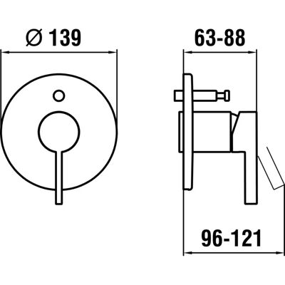Laufen Kartell Monomaniglia - Kit completo per lavabo Laufen Kartell Monomaniglia - Kit completo per lavabo