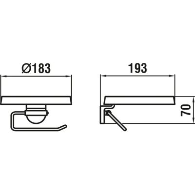 Laufen Toilettenpapierhalter - 185x185mm - Transparent Deko-Disc Laufen Toilettenpapierhalter - 185x185mm - Transparent Deko-Disc