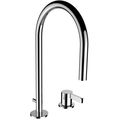 Miscelatore lavabo a due fori Laufen Kartell - Bocca girevole - Cromato - Rubinetto Miscelatore lavabo a due fori Laufen Kartell - Bocca girevole - Cromato - Rubinetto