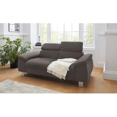 COTTA Komaris Sofa - 2-Sitzer, Grau, Mikrofaser & Leder COTTA Komaris Sofa - 2-Sitzer, Grau, Mikrofaser & Leder