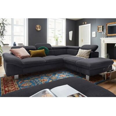 COTTA Driver L-Form Sofa - Chenille, Ottomane rechts, Kopfteil COTTA Driver L-Form Sofa - Chenille, Ottomane rechts, Kopfteil