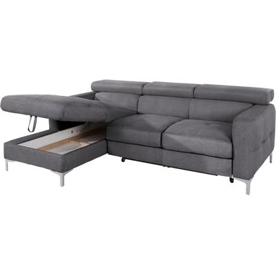 COTTA Sammy L-Form Sofa - Chenille - Mit Stauraum und Kopfstütze COTTA Sammy L-Form Sofa - Chenille - Mit Stauraum und Kopfstütze