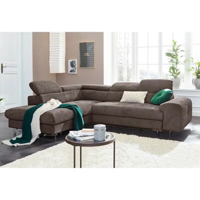 COTTA Chef L-Form Sofa - Braun Chenille, 262x72x206 cm COTTA Chef L-Form Sofa - Braun Chenille, 262x72x206 cm