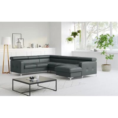 COTTA Sammy U-Form Sofa - Luxus-Kunstleder, Recamiere rechts, Bettfunktion COTTA Sammy U-Form Sofa - Luxus-Kunstleder, Recamiere rechts, Bettfunktion