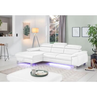 COTTA Komaris L-Form Sofa - Leder, LED, Verstellbarer Kopfstütze COTTA Komaris L-Form Sofa - Leder, LED, Verstellbarer Kopfstütze