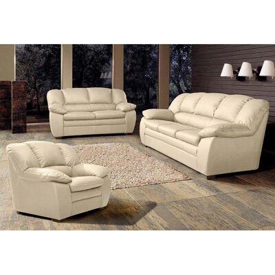 COTTA Casino Polstergarnitur - Beige Luxus-Kunstleder - 6-Sitzer COTTA Casino Polstergarnitur - Beige Luxus-Kunstleder - 6-Sitzer