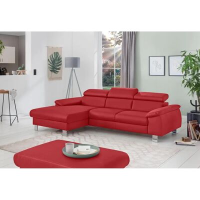 COTTA Komaris L-Form Sofa - Ecksofa, Rot, 244x72x166 cm COTTA Komaris L-Form Sofa - Ecksofa, Rot, 244x72x166 cm