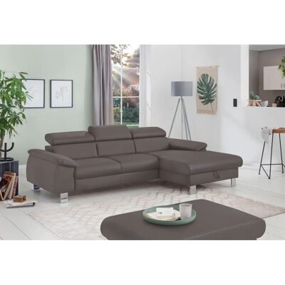 COTTA Komaris L-Form Sofa - Kunstleder, Grau COTTA Komaris L-Form Sofa - Kunstleder, Grau