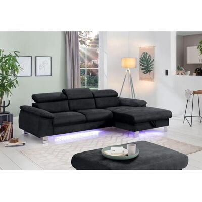 COTTA Komaris L-Form Sofa - Mikrofaser, Recamiere rechts, Bettfunktion COTTA Komaris L-Form Sofa - Mikrofaser, Recamiere rechts, Bettfunktion