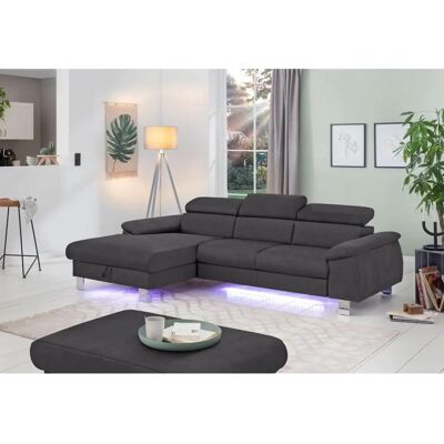 COTTA Komaris L-Form Sofa - Recamiere, Bettfunktion, LED-Licht COTTA Komaris L-Form Sofa - Recamiere, Bettfunktion, LED-Licht