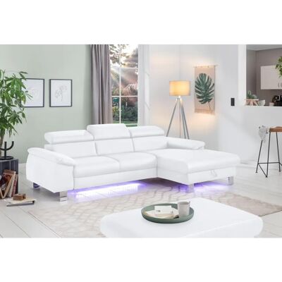 COTTA Komaris L-Form Sofa - Weiß, Rechte Recamiere, 244cm COTTA Komaris L-Form Sofa - Weiß, Rechte Recamiere, 244cm