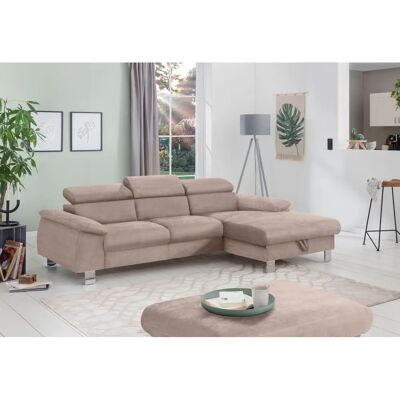 COTTA Komaris L-Form Sofa Mikrofaser Recamiere rechts - Sofa COTTA Komaris L-Form Sofa Mikrofaser Recamiere rechts - Sofa