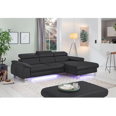 COTTA Komaris L-Form Sofa - Recamiere rechts, LED-Beleuchtung, 3 Sitze COTTA Komaris L-Form Sofa - Recamiere rechts, LED-Beleuchtung, 3 Sitze