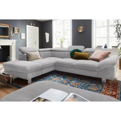 COTTA Driver L-Form Sofa - Chenille, Ottomane links, mit Kopfteilverstellung COTTA Driver L-Form Sofa - Chenille, Ottomane links, mit Kopfteilverstellung