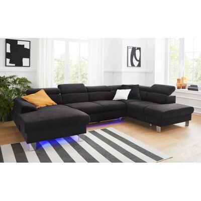 COTTA Komaris U-Form Sofa - U-Form RGB-LED-Beleuchtung COTTA Komaris U-Form Sofa - U-Form RGB-LED-Beleuchtung
