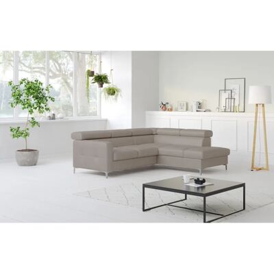 COTTA Sammy L-Form Sofa - Naturleder, Grau, 239x74x207cm COTTA Sammy L-Form Sofa - Naturleder, Grau, 239x74x207cm