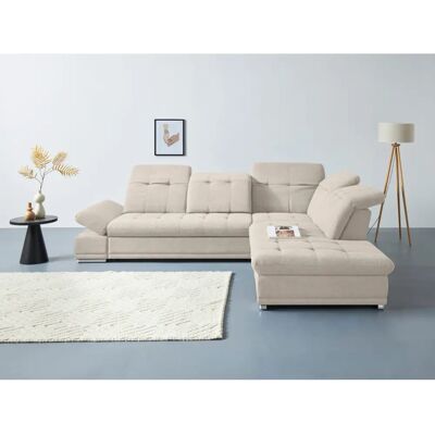 COTTA Holiday L-Form Beige Sofa - Verstellbares Kopf- & Armteil COTTA Holiday L-Form Beige Sofa - Verstellbares Kopf- & Armteil