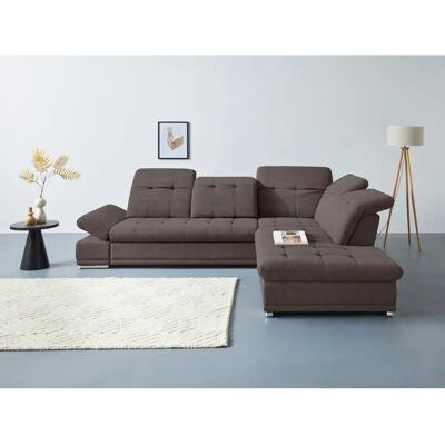 COTTA Holiday L-Form Sofa - Mikrofaser, Rechte Ottomane, Verstellbarer Kopfstütze COTTA Holiday L-Form Sofa - Mikrofaser, Rechte Ottomane, Verstellbarer Kopfstütze