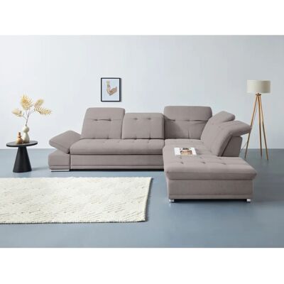 COTTA Holiday L-Form Sofa - Verstellbare Kopfstützen, Abnehmbares Ottomane, Polyester COTTA Holiday L-Form Sofa - Verstellbare Kopfstützen, Abnehmbares Ottomane, Polyester