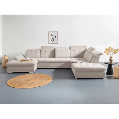 COTTA Holiday U-Form Sofa - Microfaser, Verstellbar, Stauraum COTTA Holiday U-Form Sofa - Microfaser, Verstellbar, Stauraum