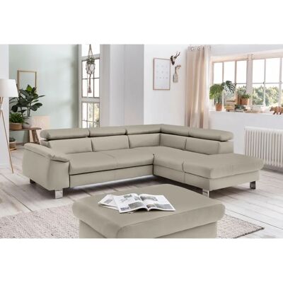 COTTA Komaris L-Form Grau Sofa mit Stauraum - Sofa COTTA Komaris L-Form Grau Sofa mit Stauraum - Sofa