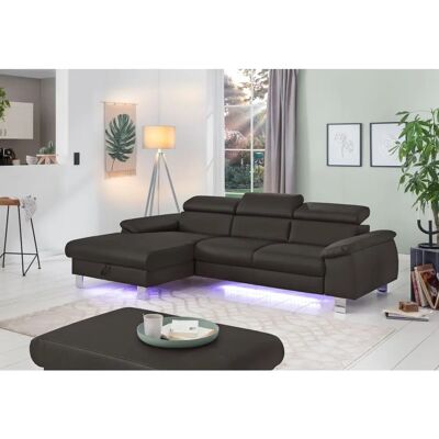 COTTA Komaris L-Form Sofa - Naturleder, Mikrofaser, 3 Sitze COTTA Komaris L-Form Sofa - Naturleder, Mikrofaser, 3 Sitze