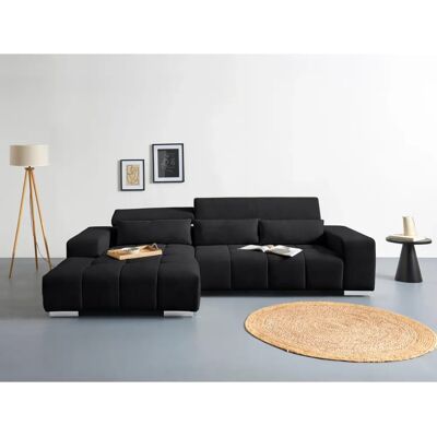 COTTA Orion L-Form Sofa - Microfaser, Recamiere, 3 Kissen COTTA Orion L-Form Sofa - Microfaser, Recamiere, 3 Kissen