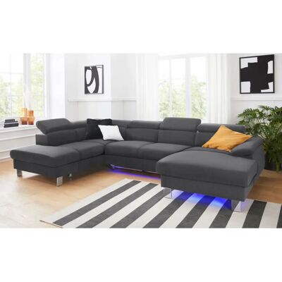 COTTA Komaris U-Form Sofa - LED-Beleuchtung - 5 Sitzplätze COTTA Komaris U-Form Sofa - LED-Beleuchtung - 5 Sitzplätze